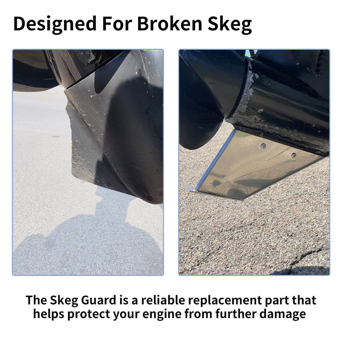 Solid Spare Skeg Guard Skeg Protector 27071 Fit for Mercury, Force, Honda, Nissan/Tohatsu