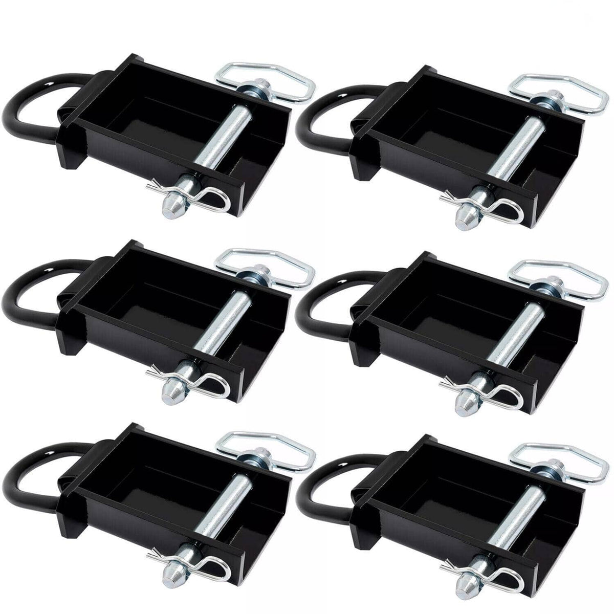 Solidspare 6PK Heavy-Duty 12,000 Lbs Removable D-Ring Stake Pocket For Flatbed/Trailers