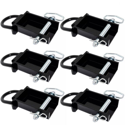 Solidspare 6PK Heavy-Duty 12,000 Lbs Removable D-Ring Stake Pocket For Flatbed/Trailers