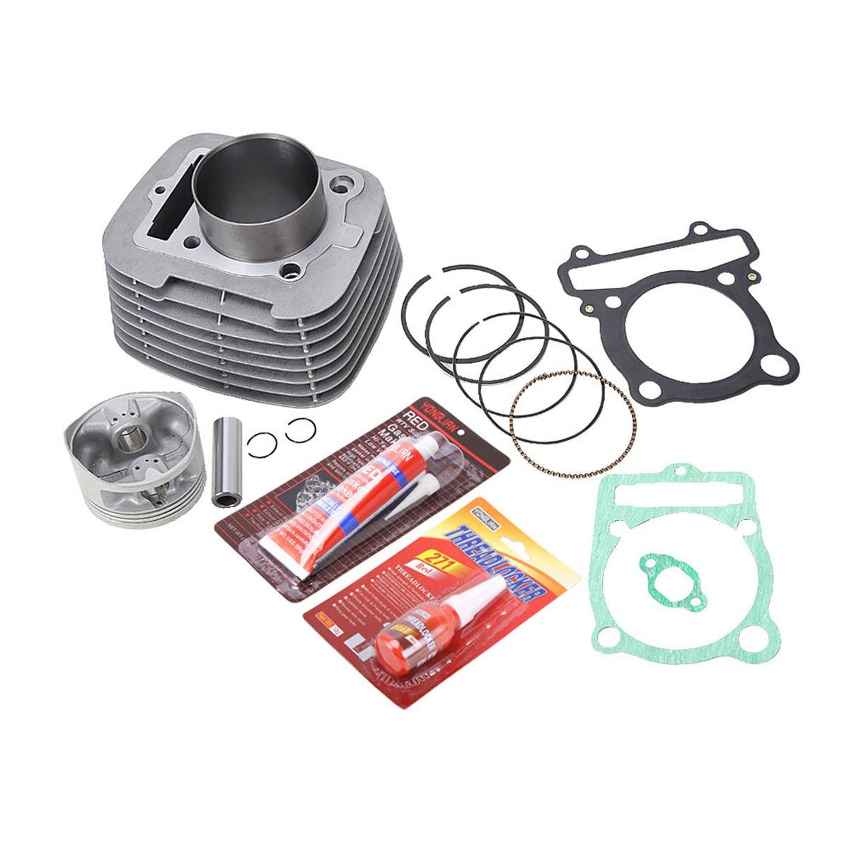 Solidspare For Yamaha ATV Big Bear 400 4x4 Cylinder Piston Gasket Top End Rebuild Kit 00-12