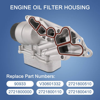 Solidspare Oil Filter Housing With Cooler 2721800510 For Mercedes Benz 272 180 0510