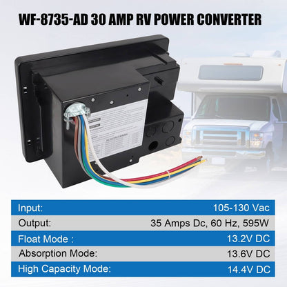 Solidspare for rv,Camper,caravans WF-8735-AD 30 amp rv power Converter Battery Chargers