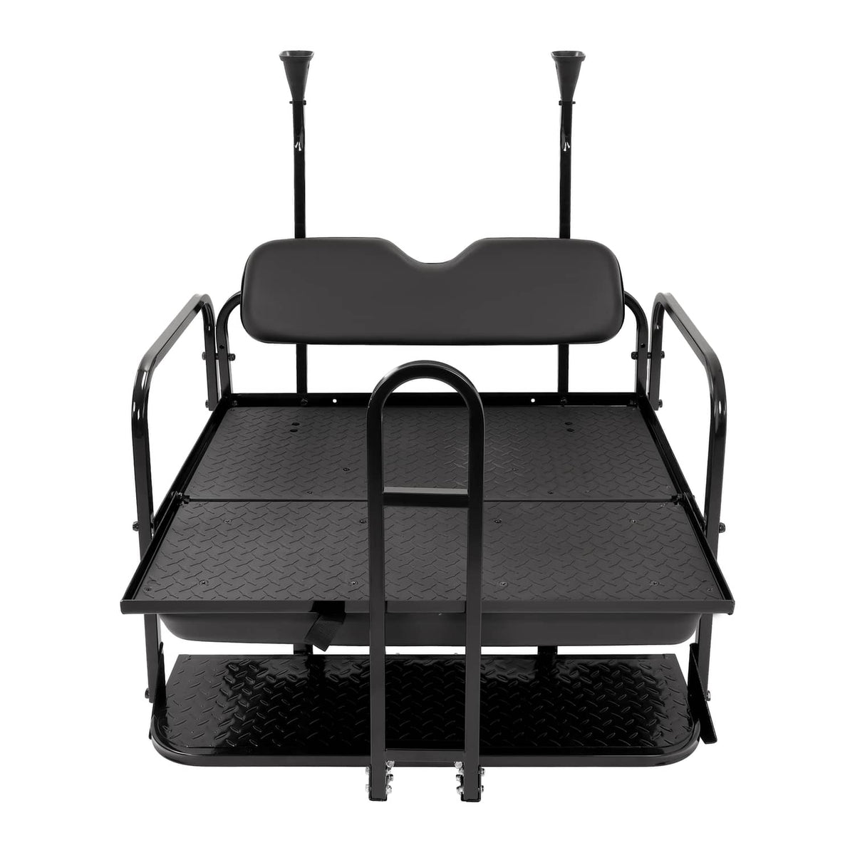 Solidspare Rear Flip Seat Back Seat Kit For Club Car PRECEDENT/TEMPO Golf Cart w/ Grab Bar