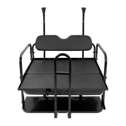 Solidspare Rear Flip Seat Back Seat Kit For Club Car PRECEDENT/TEMPO Golf Cart w/ Grab Bar