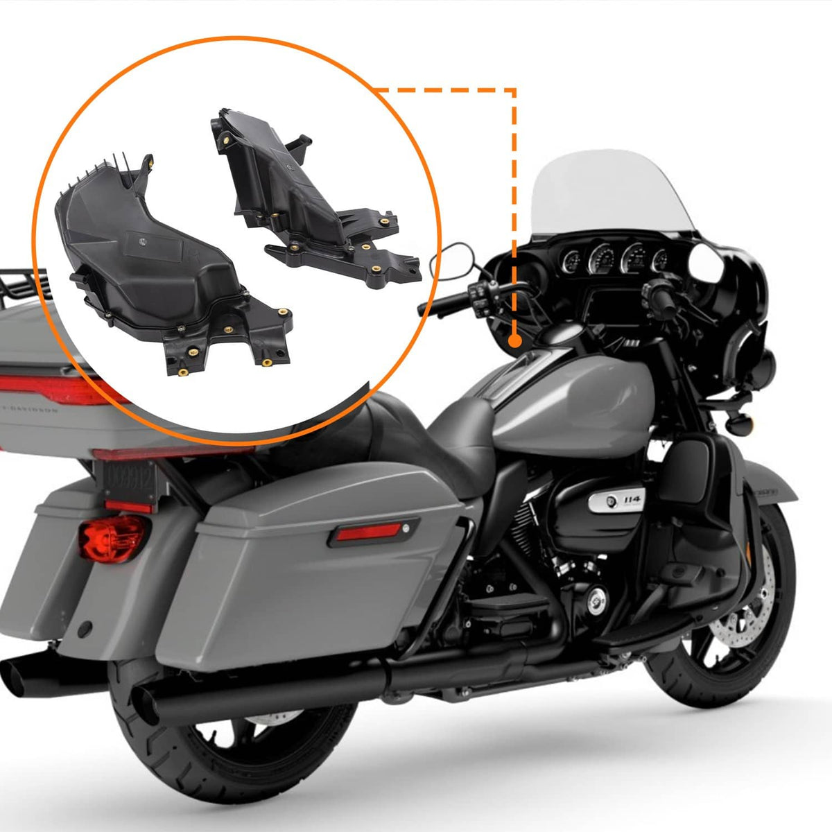 Solidspare Pair Front Fairing Storage Glove Boxes For Harley Road Glide Models 2015-2024