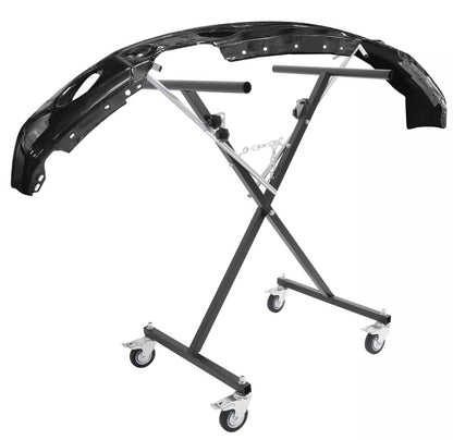 Solid Spare Adjustable Folding Auto Body Bumper Stand Mobile Storage Rack Parts Carts