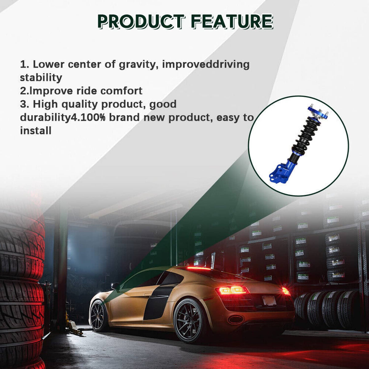 Solidspare Coilovers Suspension Kit For 2006-11 Honda Civic Adjustable Height Struts Shocks