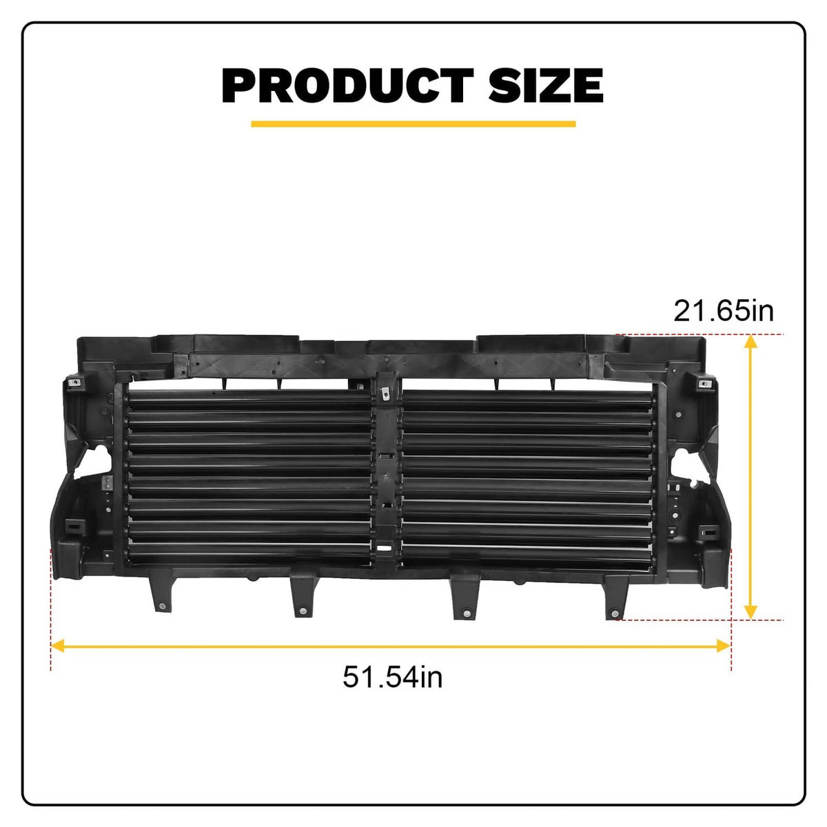 Solidspare Front Active Air Grille Shutter For 2019-2021 GMC Sierra 1500 W/Motor 84641100