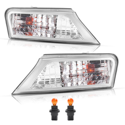Solid Spare Left&Right Clear Marker Signal Corner Parking Lights For Jeep Liberty 2008-2012