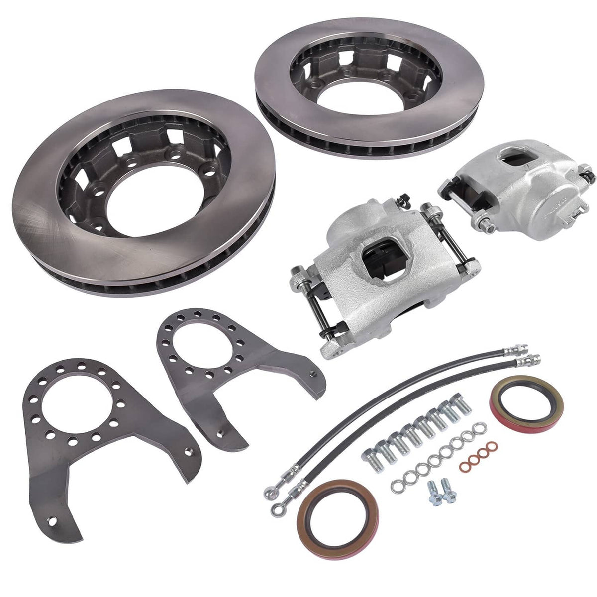 Solidspare 14 Bolt Complete Disc Brake Conversion Kit 10.5 SRW For GM 1973-1988 Disk Brakes