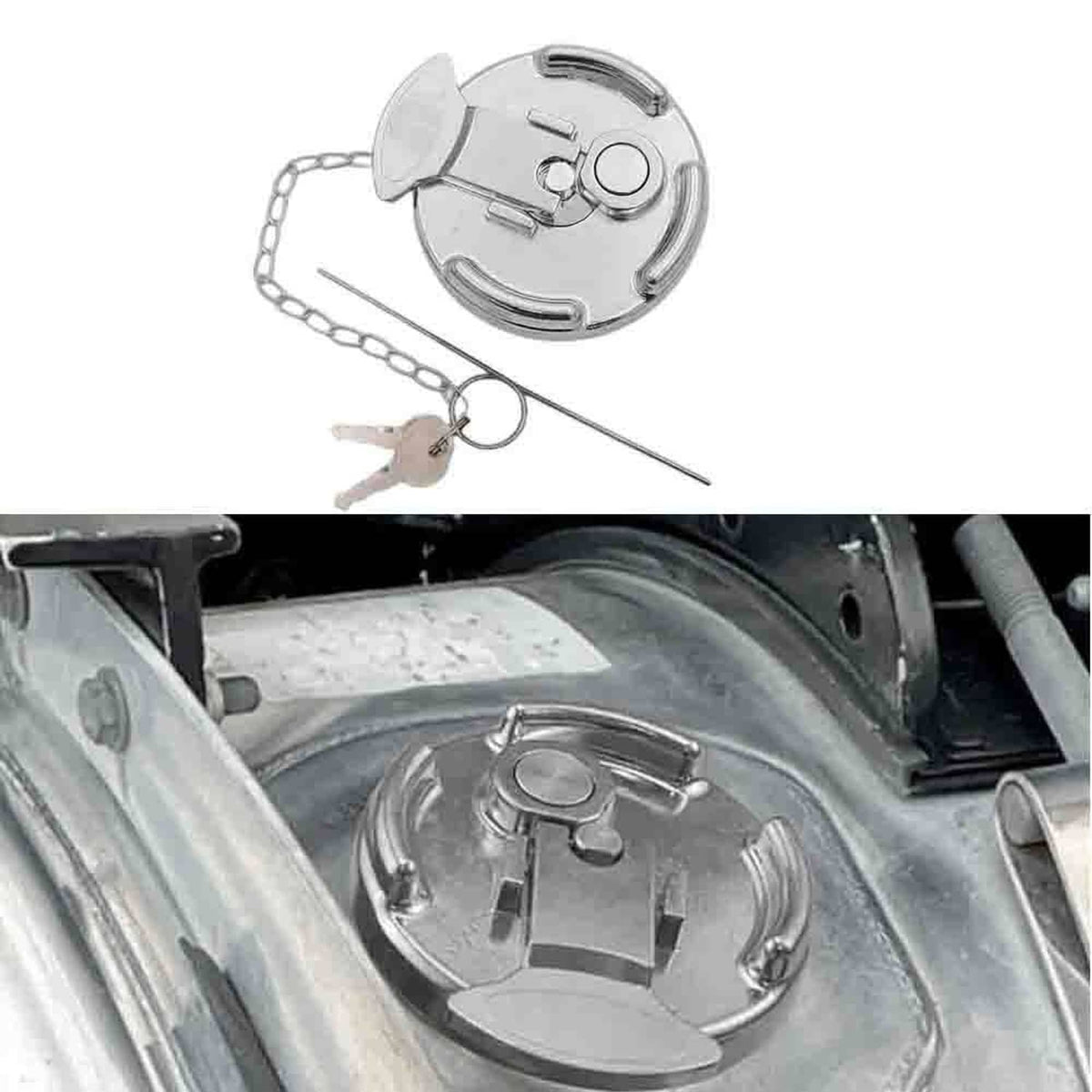 Solidspare New For Peterbilt Aluminum Locking Diesel Fuel Cap Replaces# 11-04859-200 600212