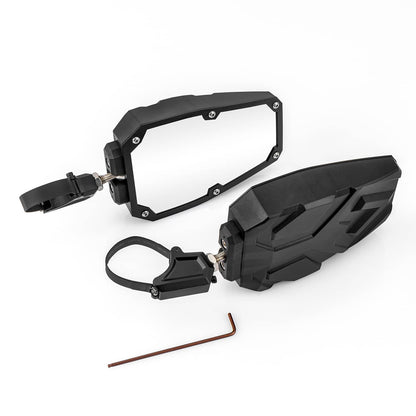 Solidspare UTV Side Mirrors for 1.5" -2" Roll Bar Kawasaki Teryx Pioneer Rhino Yamaha YXZ