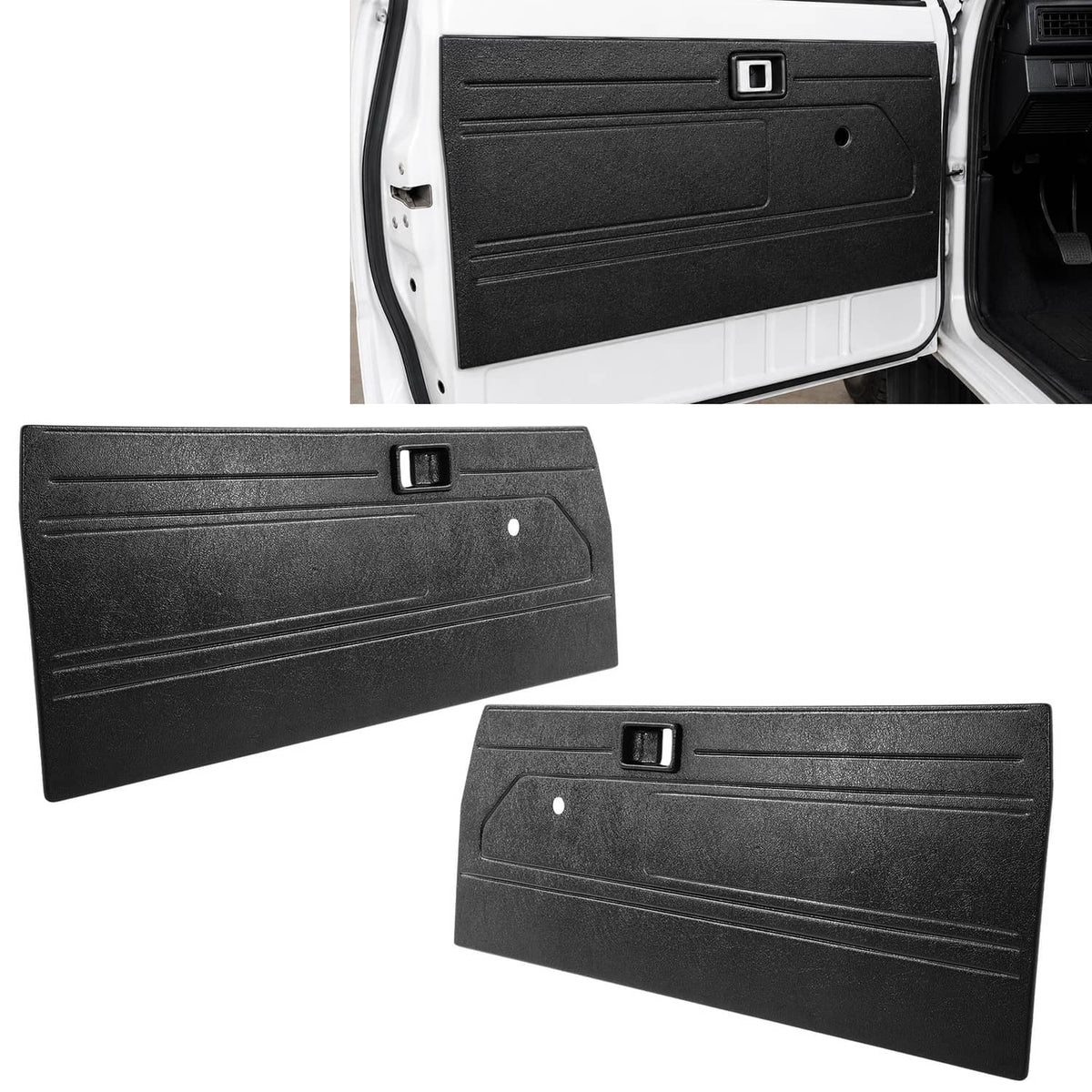 Solid Spare Fit 84-87 Toyota Pickup Truck Interior Door Panels Center Section Black ABS