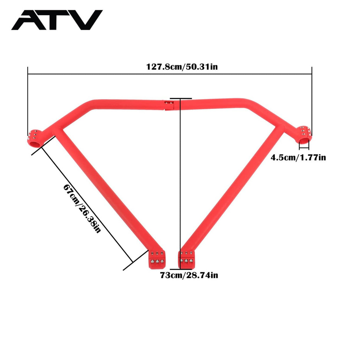 Solidspare Rear Face Tripod Guard Bar Red 715004164 For Bombardier Can Am Maverick X3