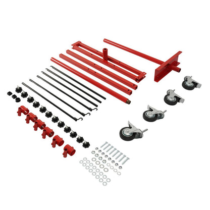 Solid Spare Powder Coated Adjustable Tree Paint Stand For Autobody Door Fender Panel