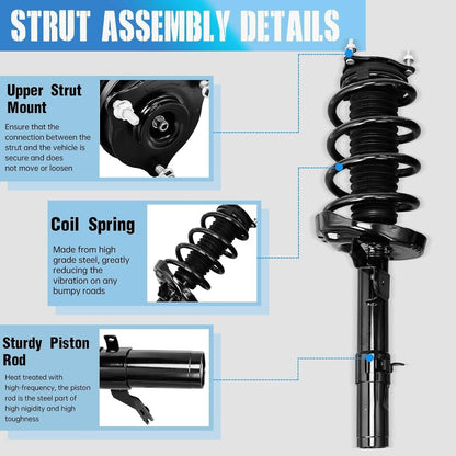 Solidspare Pair Front LH+RH Shock Absorbers w/Electric For 2017-2020 Acura MDX 51610TRXA03