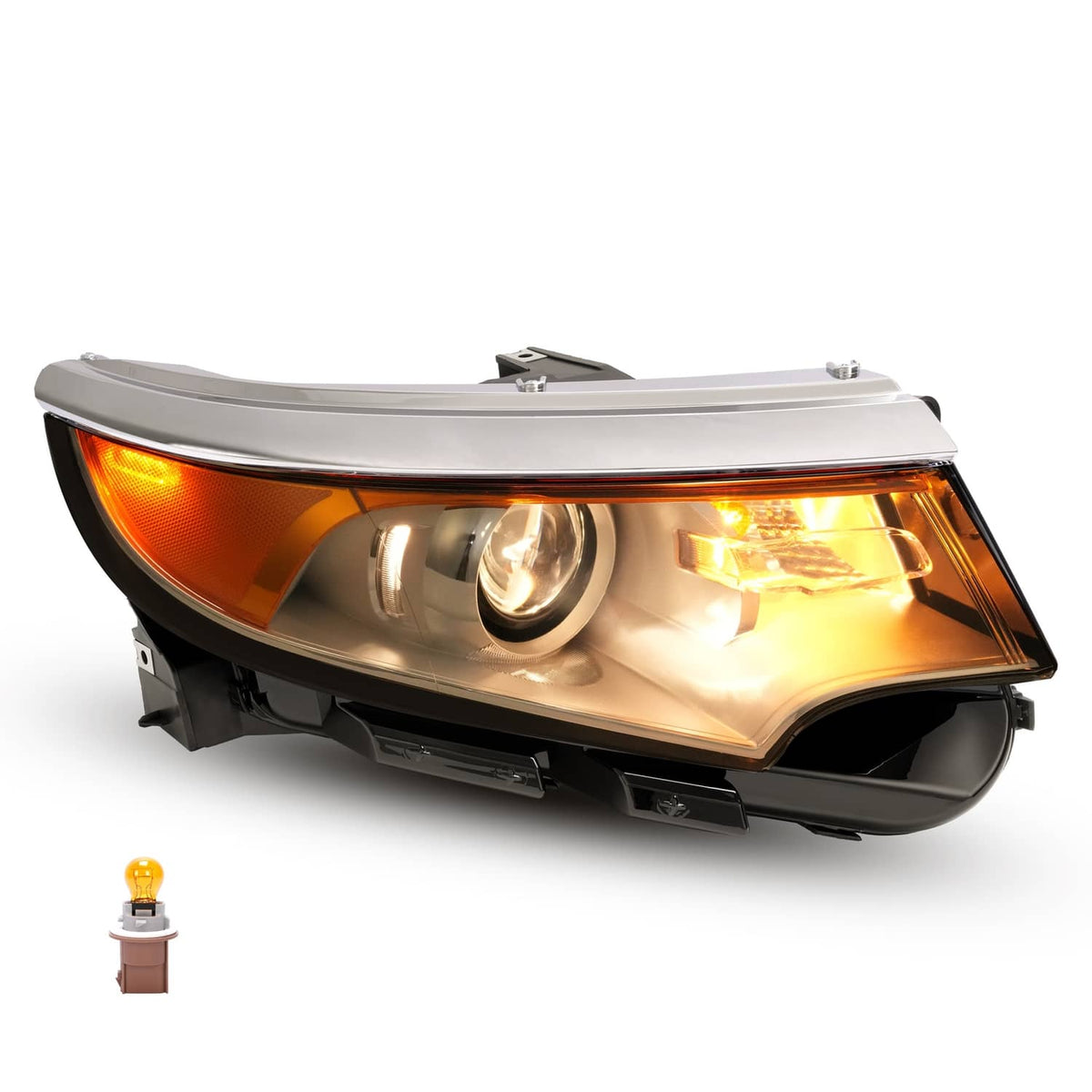 Solid Spare For Ford Edge 2011 2012 2013 2014 Headlight Right Side Halogen Projector 5 Pins