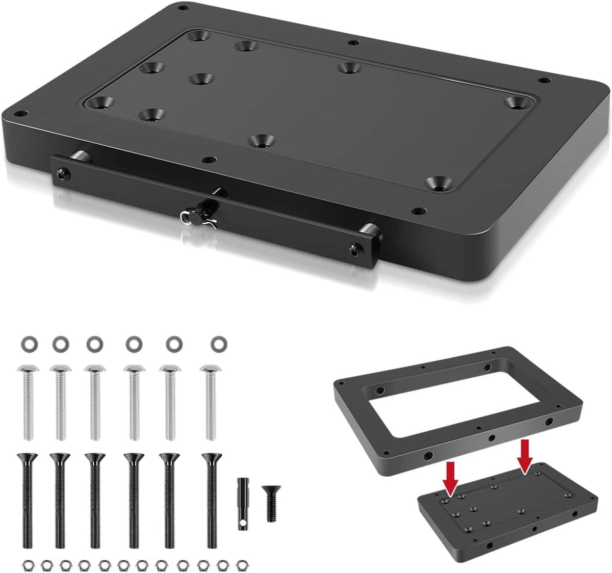 Solidspare 1854056 MKA-56 Quick Release Bracket for Minn Kota QUEST Trolling Motor, Black