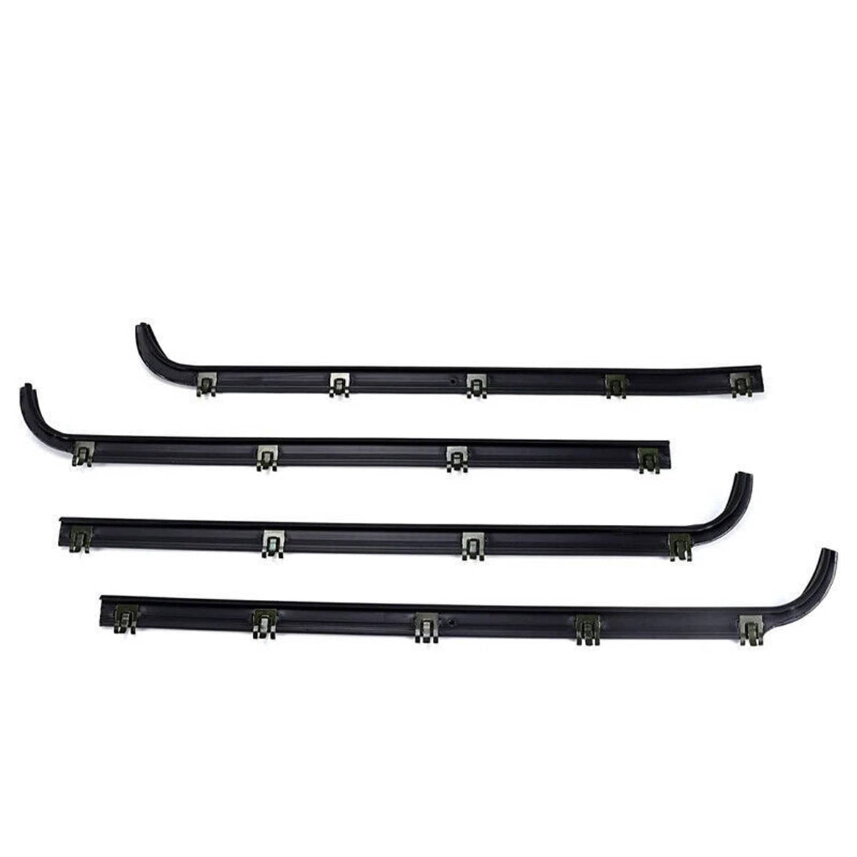 Solidspare 4PCS Door Window Seal Belt Weatherstrip Kit For 1987- 1997 Ford F150 F250 F350