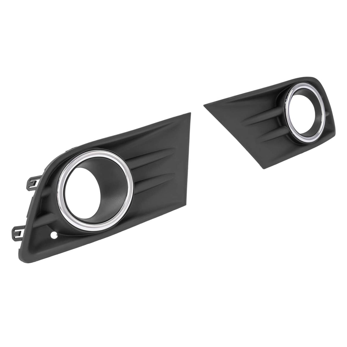 Solid Spare Left Right Fog Light Cover Bezel w/Chrome Ring Trim For Honda Pilot 2012-2015