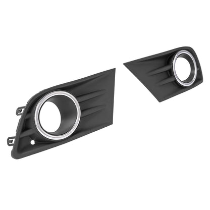 Solid Spare Left Right Fog Light Cover Bezel w/Chrome Ring Trim For Honda Pilot 2012-2015