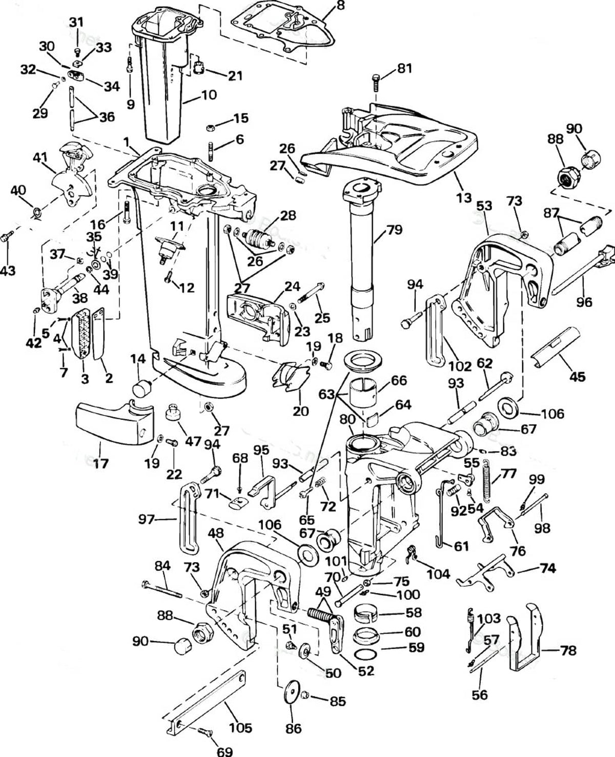 Solid Spare Johnson/Evinrude Upper Front Motor Mount 331812 New Part 20hp 25hp 30hp 4Pcs
