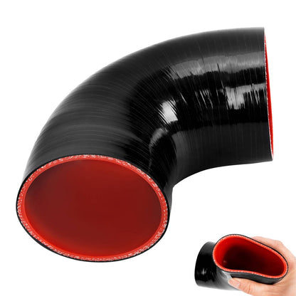 Solidspare 3" inch 90 Degree 76mm Elbow Silicone Hose/Intake/Intercooler Pipe Turbo Coupler