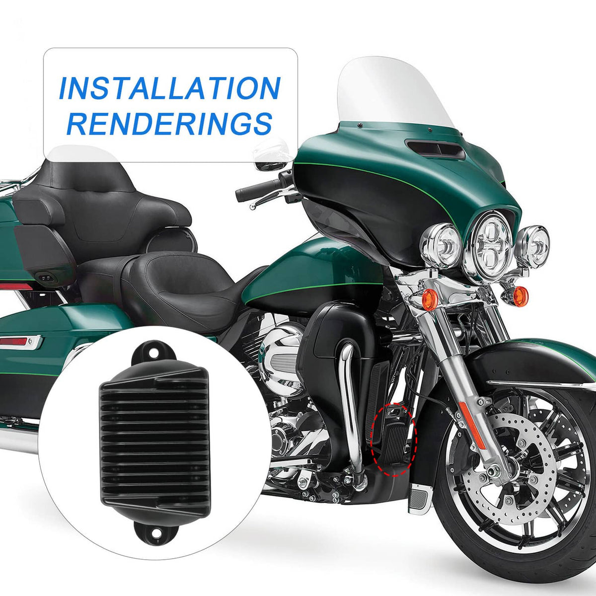 Solidspare New Regulator Rectifier 74505-09A 12V Fits For Harley Touring 2009-2015