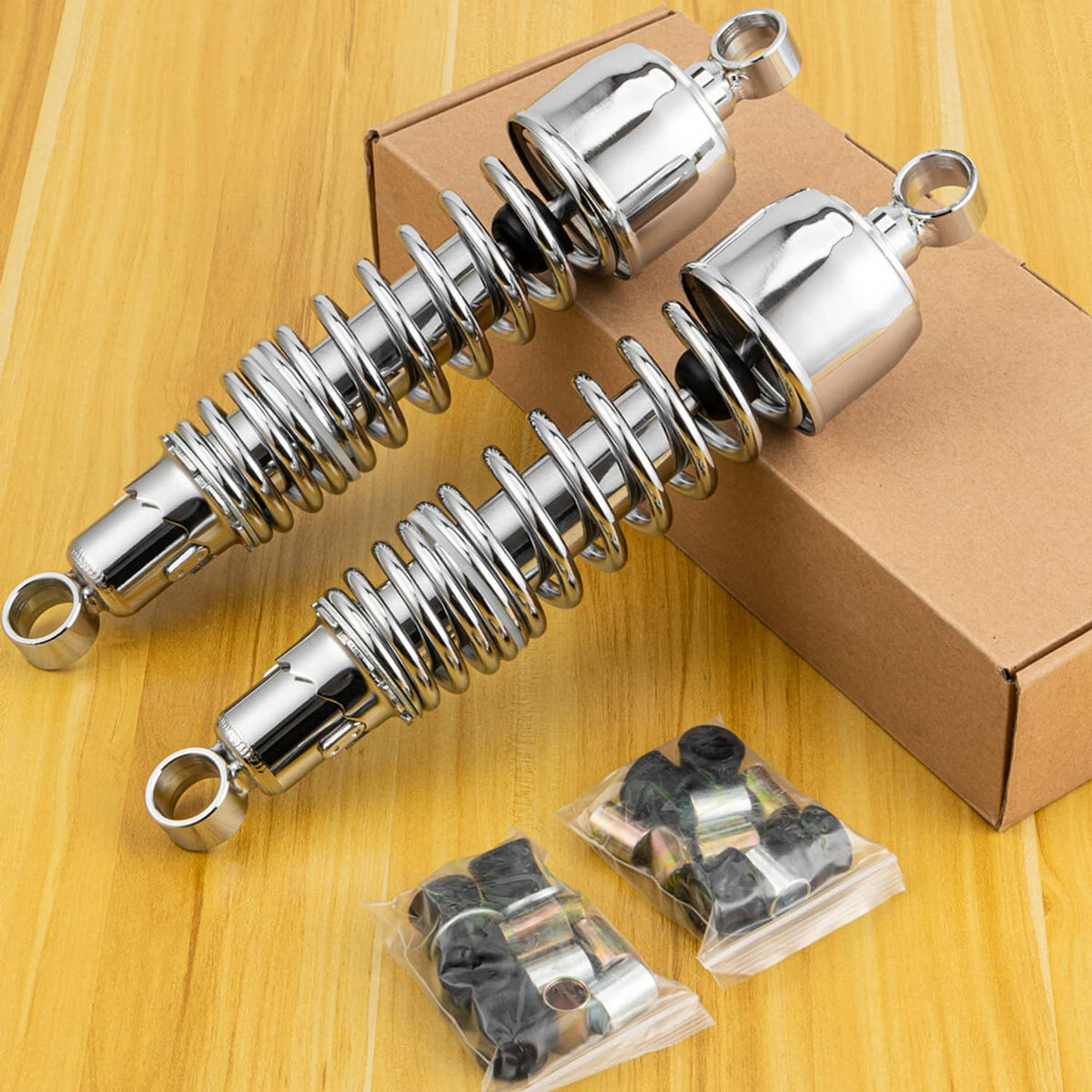 Solidspare 13" Chrome Rear Shock Abosorber for Harley Sportster XL 883 1200 48 72 1988-2023