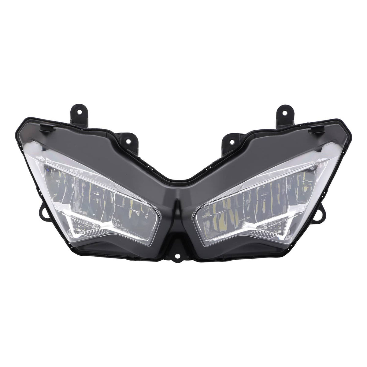 Solidspare LED Headlight Assembly w/ Stay Fairing Bracket For Kawasaki Ninja 400 2018-2024
