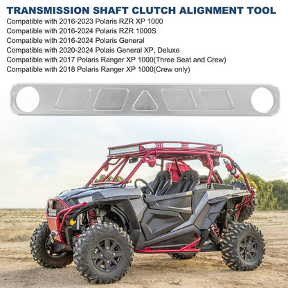 Solidspare Aluminum Transmission Shaft Clutch Alignment Tool for Polaris RZR 2016-24 Silver