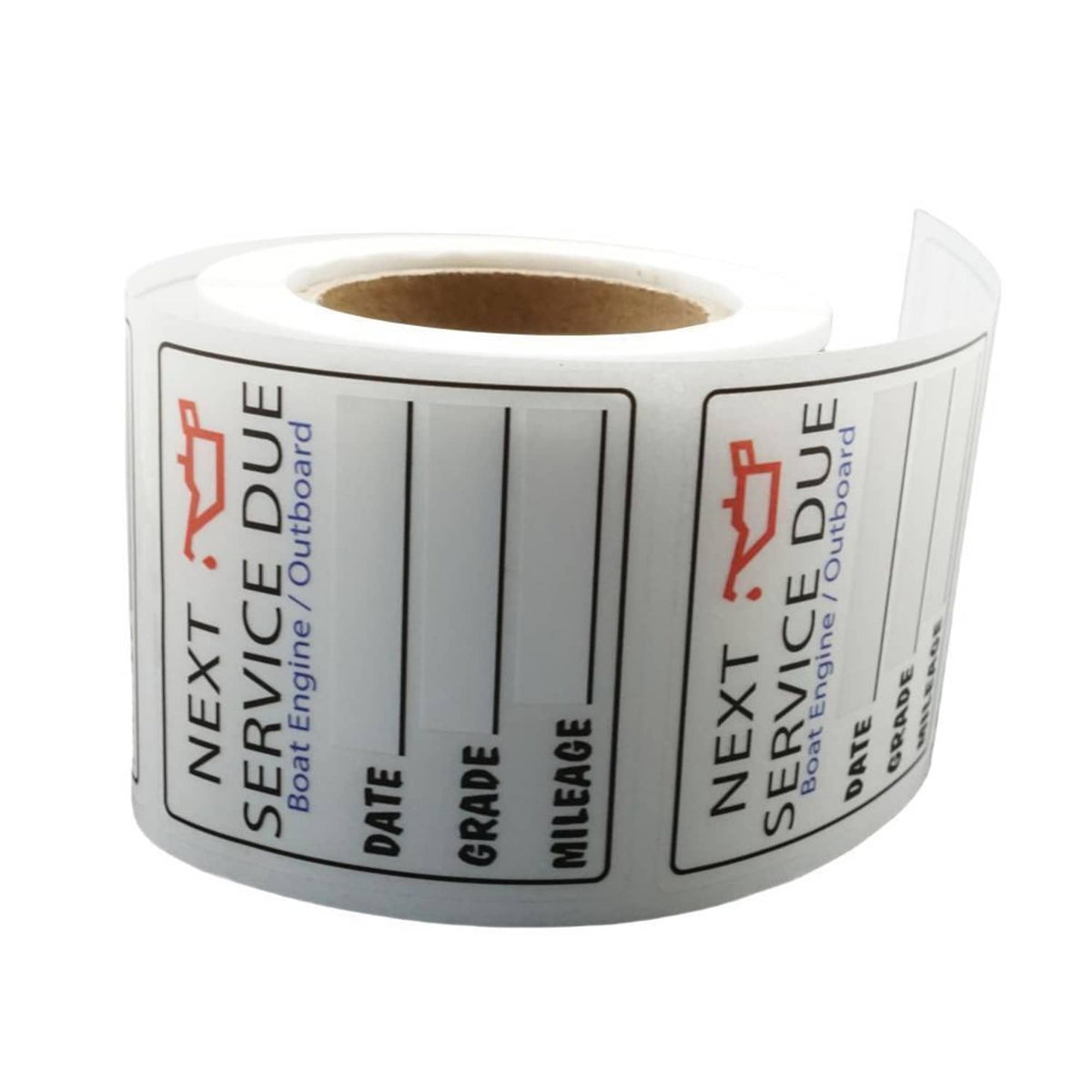 Solid Spare Next Service Due Reminder Oil Change Stickers - Static Clings (200 Per Pack)