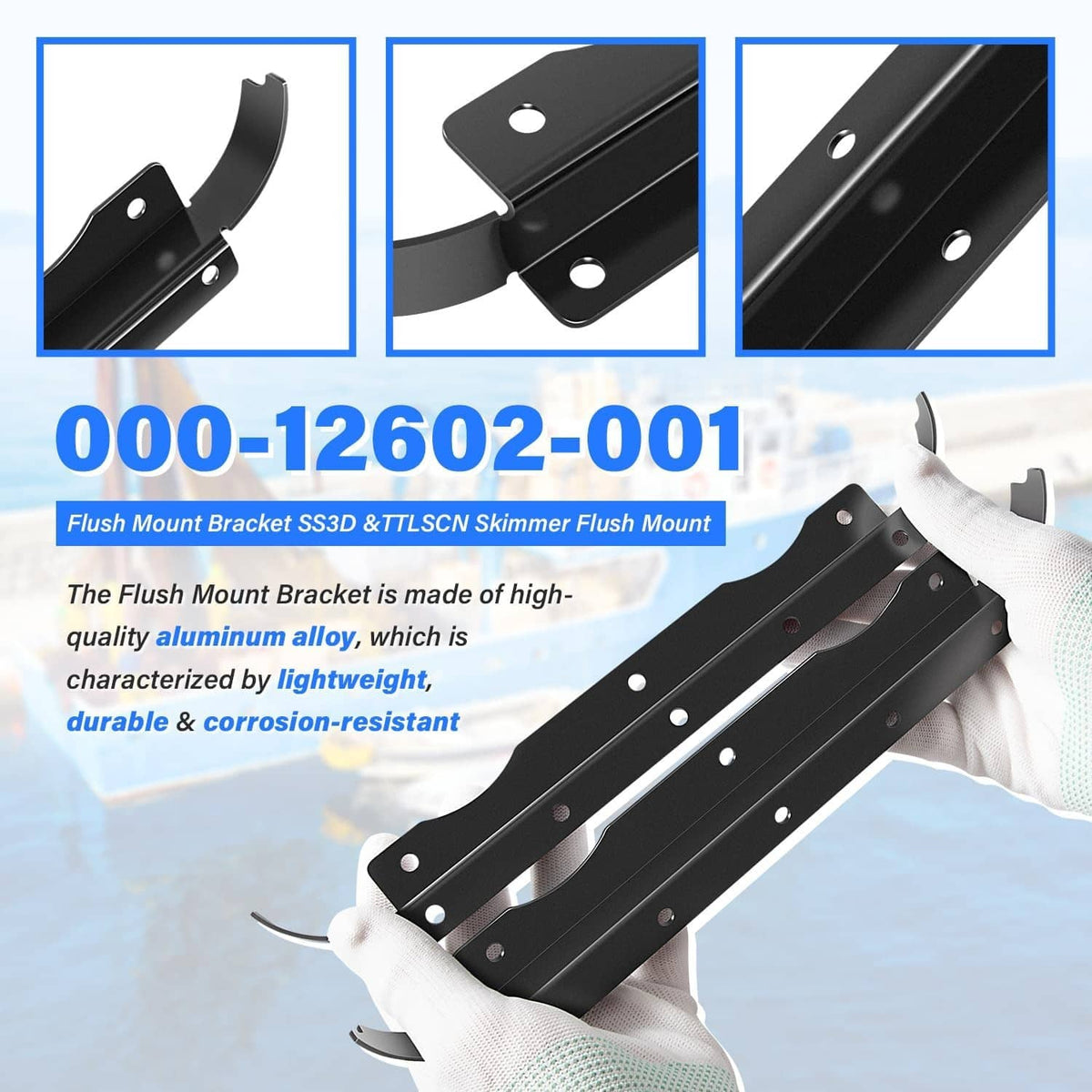 Solidspare 000-12602-001 Flush Mount Bracket Replace for Lowrance SS3D & TTLSCN Skimmer