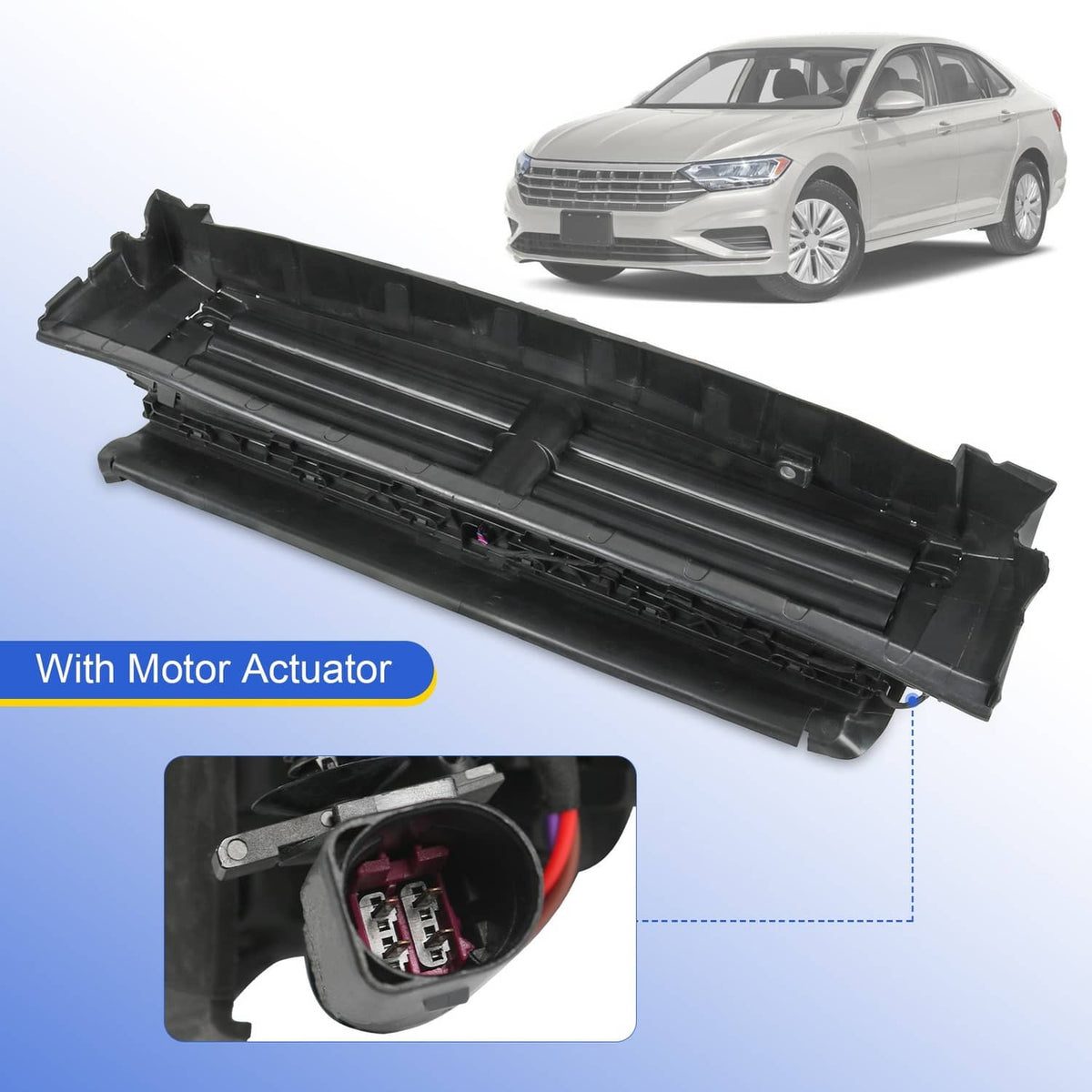 Solidspare Active Grille Shutter w/ Motor Assy Fits Volkswagen Jetta 2019-2021 with Motor