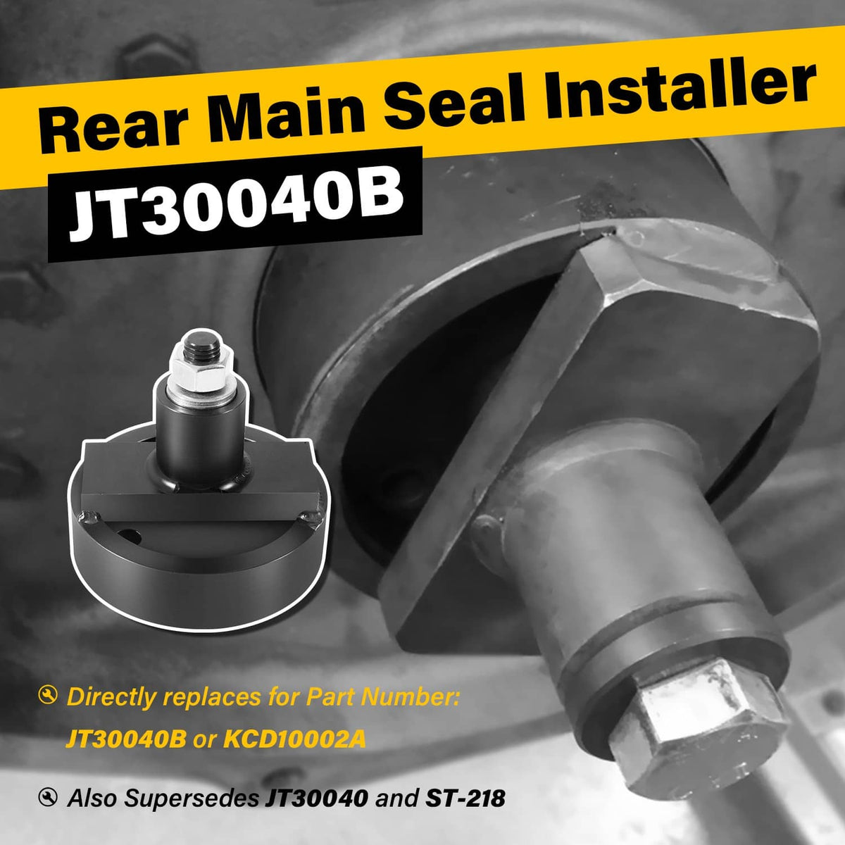 Solidspare JT30040B Rear Main Seal Installer fit for JD 202 219 239 329 359 414 Engines