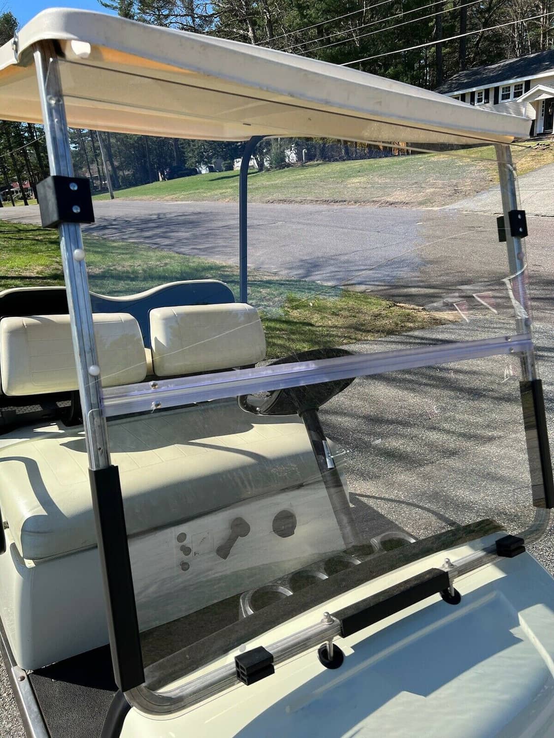 Solidspare Clear Folding Windshield For Yamaha G14 G16 G19 1995-2003 Gas&Electric Golf Cart