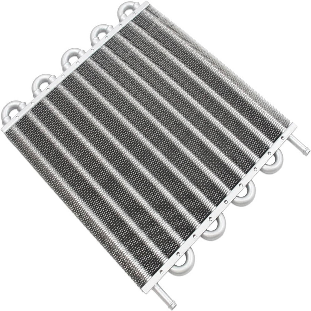 Solidspare 10 Rows Universal Aluminum Remote Transmission Oil Cooler Radiator Converter Kit