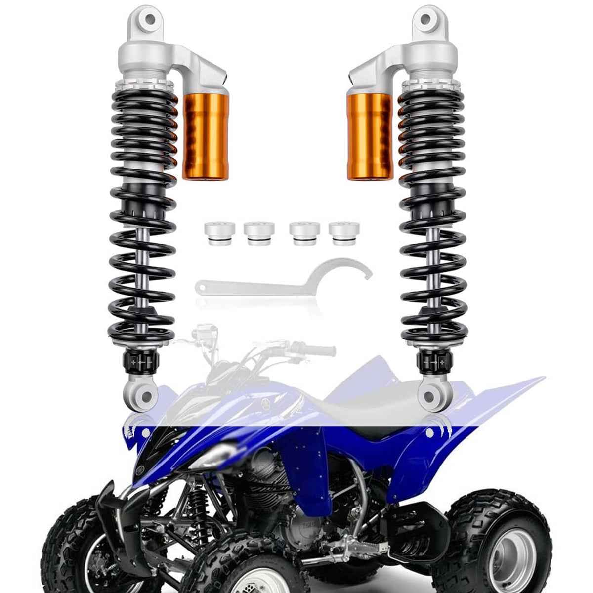 Solidspare Stage 4 Adjustable Air Shocks Absorbers For Yamaha YFZ350 YFM350R YFM350X YFS200