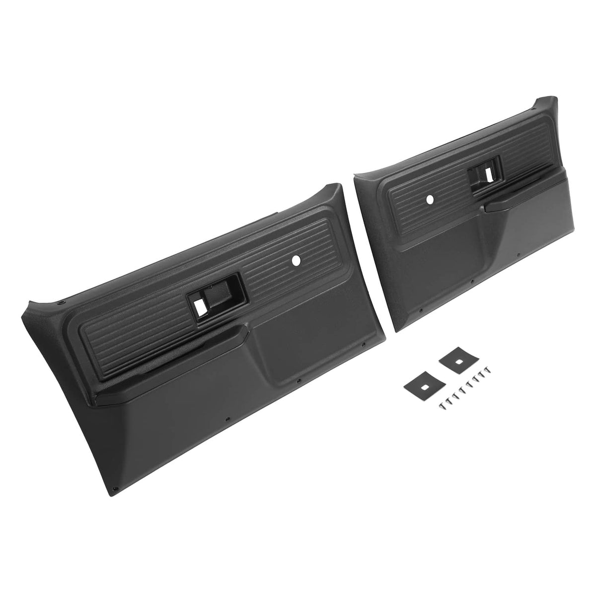 Solid Spare For Chevrolet/ GMC Truck 1977-1980 Inner Door Panels Black Plastic Left+Right