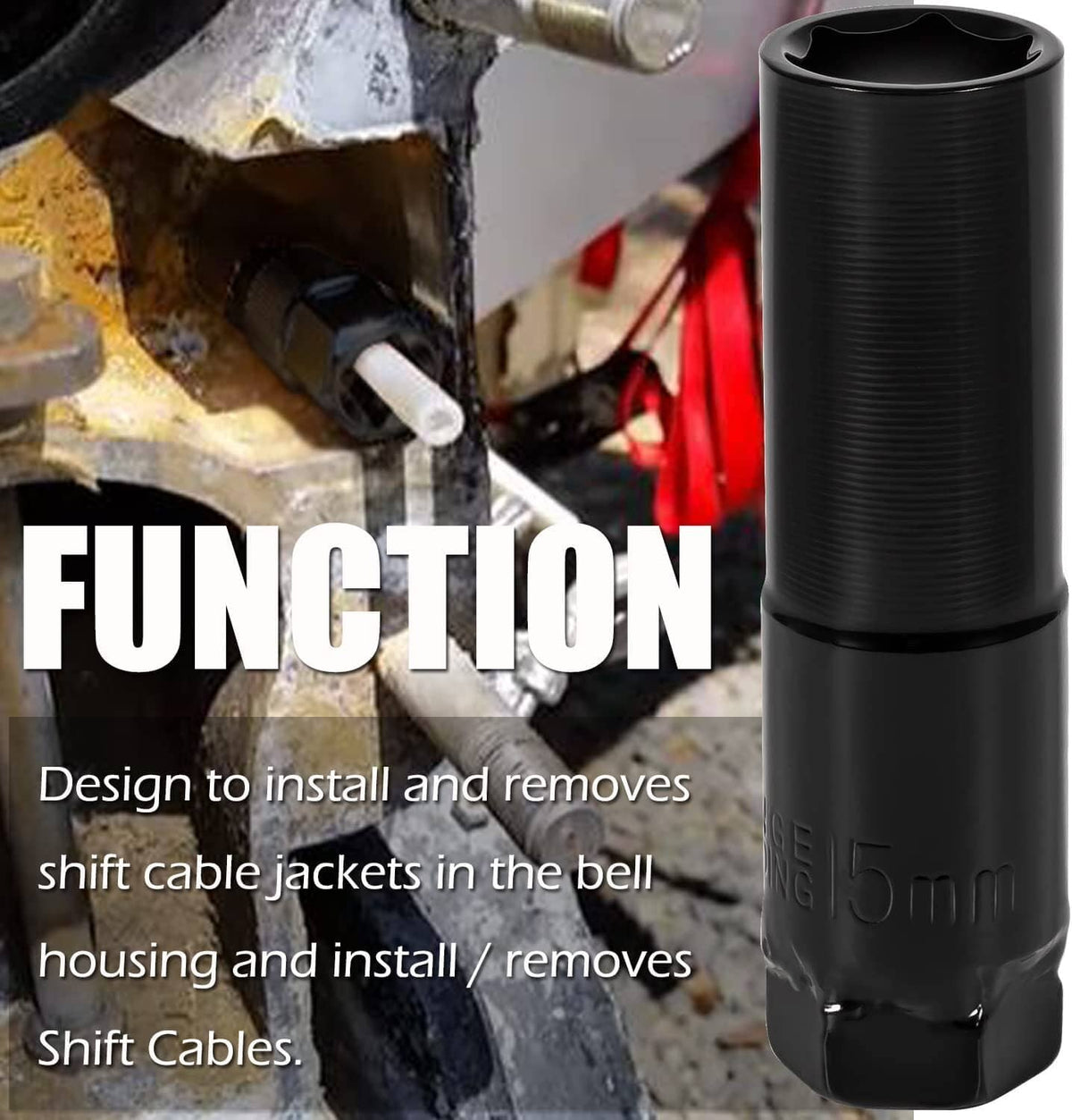 Solid Spare Shift Cable Tool Socket & Hinge Pin Tool for Mercruiser Alpha One Gen I Gen II