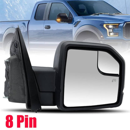 Solidspare Passenger Right Side Door Mirror Power + Lamp FL3Z17682CB For 2015-20 Ford F-150