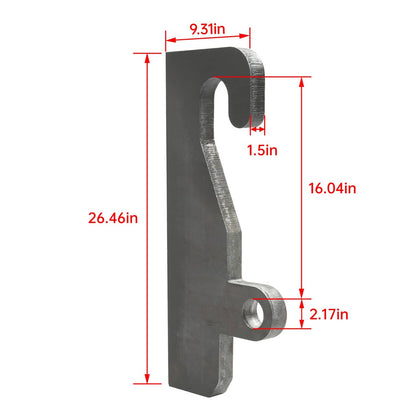 Solidspare 2PCS Quick Attach With Wear Ears Loader brackets Coupler For JRB 416 Blank Steel