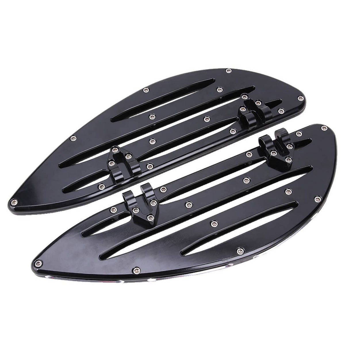 Solidspare Black Front and Rear Floorboard Foot Peg For Harley Touring Street Road Glide