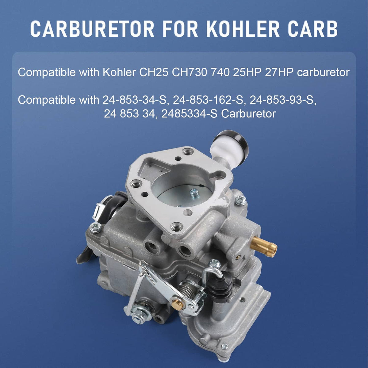 Solidspare Carburetor 25HP 27HP For Kohler CH25 CH730 740 24-853-162-S 24-853-34-S Carb