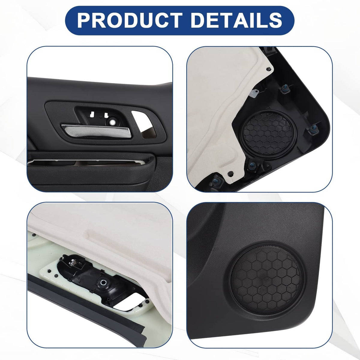 Solidspare Interior Front Door Trim Panel Driver Side 84127285 For GM Ebony 2010-2014 Black