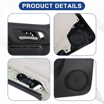 Solidspare Interior Front Door Trim Panel Driver Side 84127285 For GM Ebony 2010-2014 Black