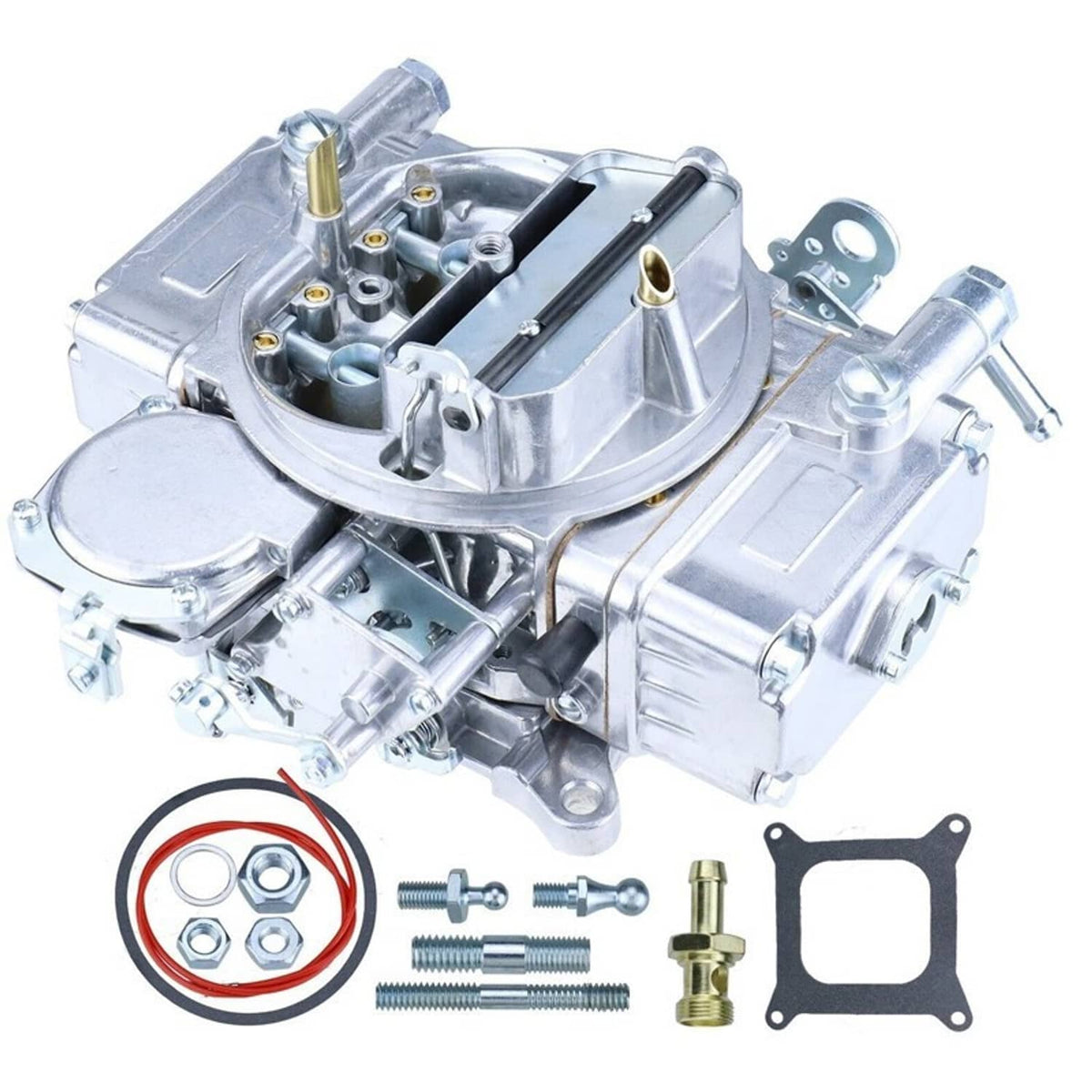 Solidspare For Model Holley 4160 4 Barrel Carburetor 600 CFM 0-1850S Manual Choke Silver