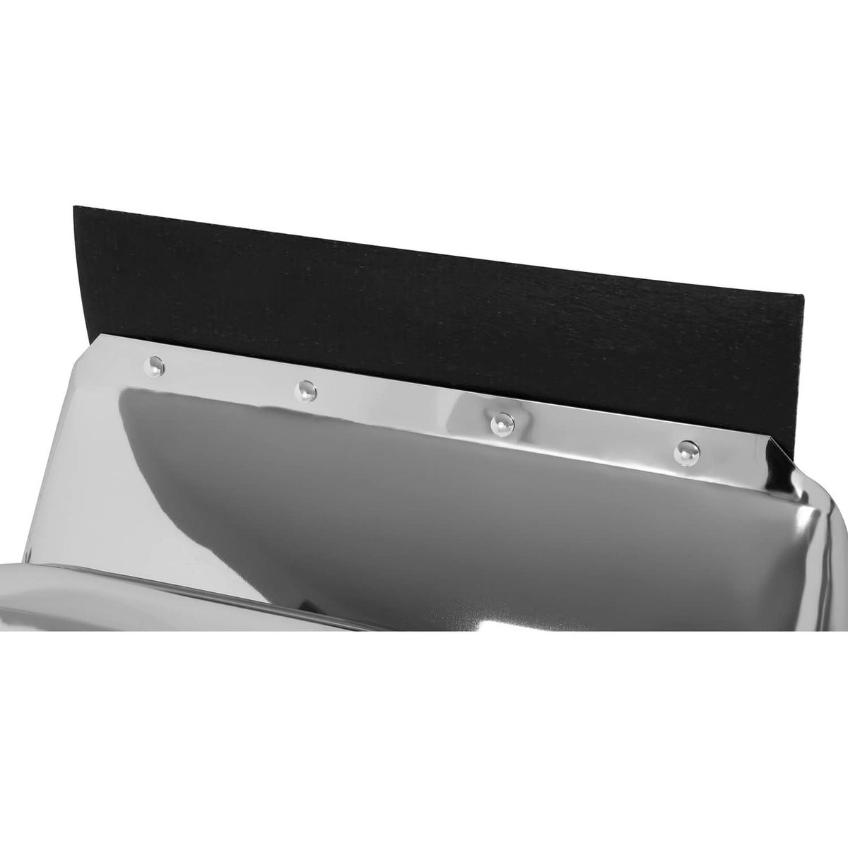 Solid Spare Stainless Quarter Fender Kit Semi Truck W/Tubes and Bracket 24" x 24" Universal