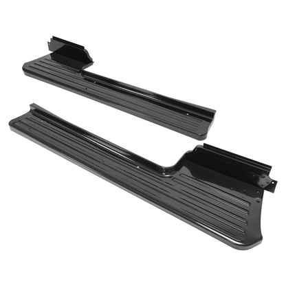 Solid Spare Black Steel Running Boards For 1953-1956 Ford F-100 F100 Pickup Truck Short Bed