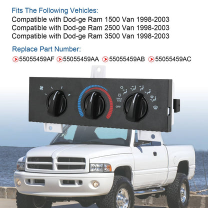 Solidspare 55055459AF A/C Heater Manual Climate Temp Control Panel For 98-03 Dodge Ram Van